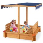 Costway bac à sable pour 3 ans + en sapin avec toit et 2 bancs amovibles coins de protection conception ... Costway bac à sable pour 3 ans + en sapin avec toit et 2 bancs amovibles coins de protection conception ...