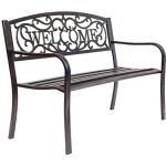 Costway banc de jardin extérieur 3 places cadre métallique style ancien 127x635x89 cm résistant aux intempérie ... Costway banc de jardin extérieur 3 places cadre métallique style ancien 127x635x89 cm résistant aux intempérie ...