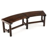Costway banc de jardin incurv� - 2 places si�ge � lattes charge 325kg - banquette dext�rieur en bois ...