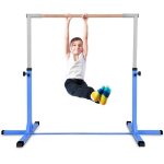 Costway barre de gymnastique en acier hauteur réglable de 91 à 150cm charge 100kg pour ecole maison jardin ... Costway barre de gymnastique en acier hauteur réglable de 91 à 150cm charge 100kg pour ecole maison jardin ...