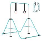 Costway barre de gymnastique extensible pour enfants avec cadre m�tallique r�glable � 4 niveaux structure ...