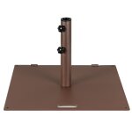Pied de parasol costway carr� lourd 225 kg en m�tal pour m�t �40 / 50mm avec 2 roues int�gr�espoign�e ...