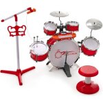 Costway batterie jazz pour enfant avec 5 tambours 2 cymbales tabouretclavier 8 cls tambours angle inclinable ...
