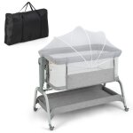 Costway berceau cododo bébé portable 4 en 1 matelasfiletpanier de rangement 2 sangles elastiques hauteur ... Costway berceau cododo bébé portable 4 en 1 matelasfiletpanier de rangement 2 sangles elastiques hauteur ...