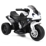 Costway bmw moto electrique pour enfants 6v / 4ah3 km / h avec phare musiques 3 roues 15 - 3 ans noir ...