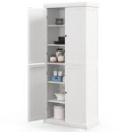 Costway buffet - armoire de cuisine - 4 portes 2 tagres rglables dispositif anti - renversement - ...