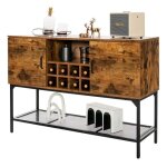 Costway buffet cuisine avec casier à vin 9 bouteilles meuble de rangement industriel avec 2 armoires ... Costway buffet cuisine avec casier à vin 9 bouteilles meuble de rangement industriel avec 2 armoires ...