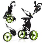 Costway chariot de golf pliable 3 roues - 4 hauteurs réglables - siège hydraulique - porte - parapluie ... Costway chariot de golf pliable 3 roues - 4 hauteurs réglables - siège hydraulique - porte - parapluie ...