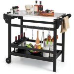 Costway chariot pour plancha 105 x 54 x 85 cm - plateau en acier inoxydable - etagère à epices - support ... Costway chariot pour plancha 105 x 54 x 85 cm - plateau en acier inoxydable - etagère à epices - support ...