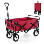Costway chariot de transport pour jardin pliable 82l - 4 roues - poignée réglable - 2 porte - boissons ... Costway chariot de transport pour jardin pliable 82l - 4 roues - poignée réglable - 2 porte - boissons ...