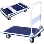 Costway chariot de transport pliant  plateau charge 300kg 90x60cm chariot  plateforme hauteur rglable ...