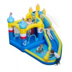 Costway ch�teau gonflable pour enfants - 50 balles oc�aniques bassin � �claboussures canon � eau mur ...