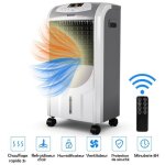 Climatiseur mobile 7l 75w 5 en 1 rafra�chisseur dair costway - froid / chaud - t�l�commande - minuterie ...