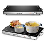 Costway chauffe - plats buffet electrique 300w - plateau en verre trempé thermique 56 x 36 cm - 50° - ... Costway chauffe - plats buffet electrique 300w - plateau en verre trempé thermique 56 x 36 cm - 50° - ...