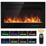 Cheminée Électrique 1500w costway effet de flamme 3d - 3 couleurs ambiance - température luminosité réglable ... Cheminée Électrique 1500w costway effet de flamme 3d - 3 couleurs ambiance - température luminosité réglable ...