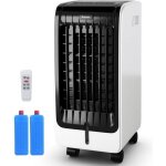 Rafra�chisseur d?air 6l 4 en 1 costway - climatiseur mobileventilateur 75w - t�l�commande - minuterie ...