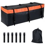 Costway coffre attelage 255 l avec pvc imperm�able 6 sangles renforc�es sac de rangement pour v�hicules ...