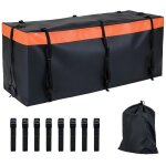 Costway coffre attelage 453 l avec pvc imperm�able 6 sangles renforc�es sac de rangement pour v�hicules ...