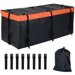 Costway coffre attelage 566 l avec pvc imperm�able 6 sangles renforc�es sac de rangement pour v�hicules ...