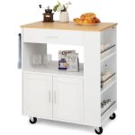 Costway desserte de cuisine sur roulettes (2 verrouillables) 82x46x92cm îlot chariot de cuisine avec ... Costway desserte de cuisine sur roulettes (2 verrouillables) 82x46x92cm îlot chariot de cuisine avec ...
