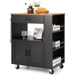 Costway desserte de cuisine sur roulettes (2 verrouillables) 82x46x92cm îlot chariot de cuisine avec ... Costway desserte de cuisine sur roulettes (2 verrouillables) 82x46x92cm îlot chariot de cuisine avec ...