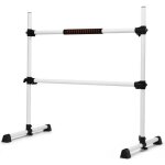 Barre de danse classique hauteur rglable - costway - double barre - eponge base rotative - charge 50kg ...