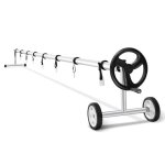Costway enrouleur piscine extensible pour bches solaires longueur max 7m 2 roues systme denroulement ...