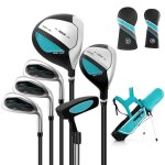 Costway ensemble de sac de golf pour enfants 11 à 13 ans - capuche anti - pluie - driver ?1?hybride ?5?fers ... Costway ensemble de sac de golf pour enfants 11 à 13 ans - capuche anti - pluie - driver ?1?hybride ?5?fers ...