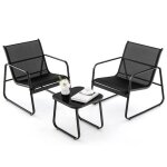Costway ensemble table basse de jardin et 2 chaises tissu textilène charge 150kg meubles 3 pcs de patio ... Costway ensemble table basse de jardin et 2 chaises tissu textilène charge 150kg meubles 3 pcs de patio ...