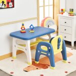 Costway ensemble table et chaise pour enfants avec décor dinosaure jeux de construction plateau de rangement ... Costway ensemble table et chaise pour enfants avec décor dinosaure jeux de construction plateau de rangement ...
