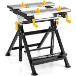 Costway etabli pliant multifonction scie sur table 7 hauteurs rglables largeur 60cm 2 poignes de serrage8 ...
