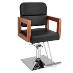 Costway fauteuil barbier hydraulique pour salon de coiffure hauteur du sige rglable 50 - 65 cm rotative ...