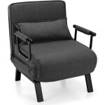Costway fauteuil convertible à lit 1 place fauteuil de salon 4 - en - 1 dossier réglable en 6 positions ... Costway fauteuil convertible à lit 1 place fauteuil de salon 4 - en - 1 dossier réglable en 6 positions ...
