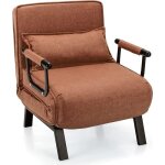 Costway fauteuil convertible à lit 1 place fauteuil de salon 4 - en - 1 dossier réglable en 6 positions ... Costway fauteuil convertible à lit 1 place fauteuil de salon 4 - en - 1 dossier réglable en 6 positions ...