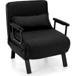 Costway fauteuil convertible à lit 1 place fauteuil de salon 4 - en - 1 dossier réglable en 6 positions ... Costway fauteuil convertible à lit 1 place fauteuil de salon 4 - en - 1 dossier réglable en 6 positions ...