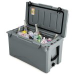Costway glaci�re portable 47l - isolation in�gal�e - froid 5 � 7 jours - 2 poign�es - porte - gobelet ...