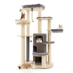 Costway grand arbre à chat 173cm - 3 condos 2 perchoirs hamac - tour à chat - griffoir poteaux sisal ... Costway grand arbre à chat 173cm - 3 condos 2 perchoirs hamac - tour à chat - griffoir poteaux sisal ...