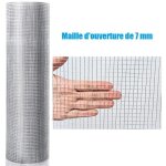 Costway grillage pour plantes et animaux 15x09m acier galvanis de calibre maille 7 x 7mm pour jardin ...