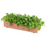 Costway jardinire rectangulaire en bois de sapin pr - huil 915x18x16 cm bac  fleurs avec grain de ...