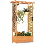 Costway jardinière avec treillis latéraux - toit suspendu trou de drainage bois sapin pré - huilé bac ... Costway jardinière avec treillis latéraux - toit suspendu trou de drainage bois sapin pré - huilé bac ...