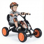 Costway kart � p�dales pour enfants avec si�ge r�glable � 2 positions 4 roues r�sistantes � lusure charge ...