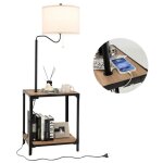 Costway lampadaire salon avec table dappoint avec 2 ports de charge usb 2 etagèresbras de lampe rotatif ... Costway lampadaire salon avec table dappoint avec 2 ports de charge usb 2 etagèresbras de lampe rotatif ...