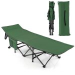 Lit de camp pliable - costway - tte incline - grande taille - 400 kg