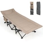 Costway lits de camp pliable 188 x 685 x 485 cm avec sac de transport coussin et appui - tête 10 pieds ... Costway lits de camp pliable 188 x 685 x 485 cm avec sac de transport coussin et appui - tête 10 pieds ...