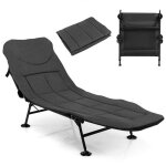 Costway lit de camp pliable 194 x 69 x 29 cm avec dossier rglable 6 positions matelas et oreiller amovibles ...
