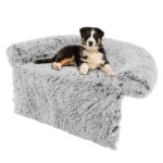 Costway lit pour chat chien en peluche m avec traversin pour cou panier pour chien pour animaux avec ...