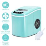 Costway machine � gla�ons 12kg / 24h 9 gla�ons par 6 - 13 min r�servoir 22 l bac � glace de 07 kg avec ...