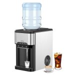 Costway machine  glaons avec fontaine deau froide / chaude 3 en 1 20kg / 24h 340 w cube de glace 10 ...