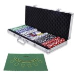 Costway malette poker jetons poker - 500 jetons 2 jeux de cartes 5 dés 1 bouton dealer mallette en aluminium ... Costway malette poker jetons poker - 500 jetons 2 jeux de cartes 5 dés 1 bouton dealer mallette en aluminium ...