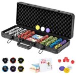 Costway mallette de poker en aluminium - 500 jetons - 2 jeux de cartes - 5 dés et 3 dealer coffret de ... Costway mallette de poker en aluminium - 500 jetons - 2 jeux de cartes - 5 dés et 3 dealer coffret de ...